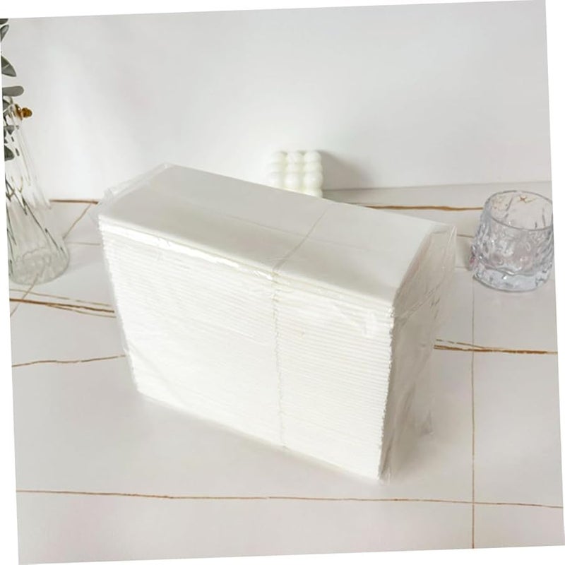 FRCOLOR 50 قطعة مناديل بيضاء قابلة للتخلص منها ناعمة وماصة وصديقة للبشرة لحفلات الزفاف والحفلات والعشاء - Image 3